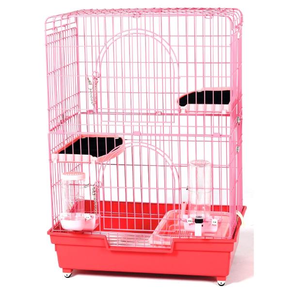 CAT CAGE WITH 2 BOARDS (PINK) (SET) 