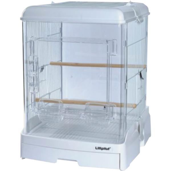 ACRYLIC BIRD CAGE 40 WHITE (43.5x50x57cm) 