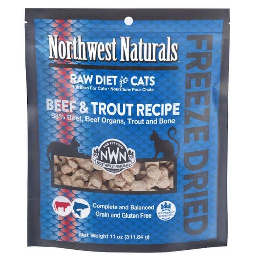 BEEF & TROUT FREEZE DRIED NIBBLES 11oz 