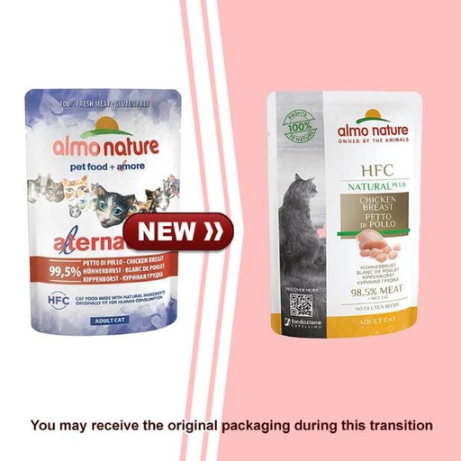 (CAT) POUCH HFC NATURAL PLUS - CHICKEN BREAST 55g 