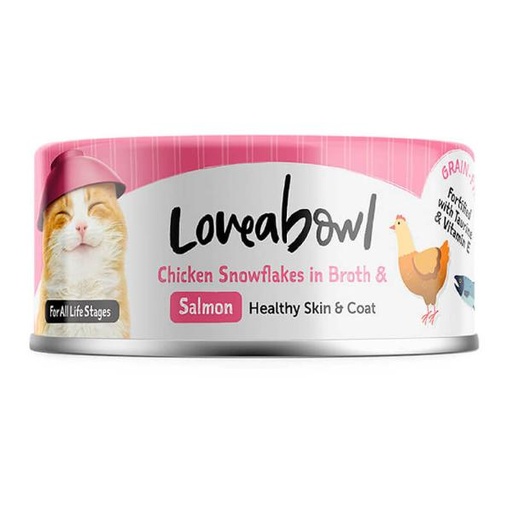 CAT CAN IN BROTH CHICKEN AND SALMON 70g 