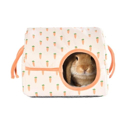 CARROT PRINTED RABBIT BED (30x25x23cm) 