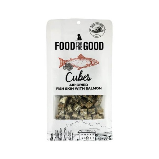 AIR DRIED SALMON AND FISH SKIN CUBES 120g 