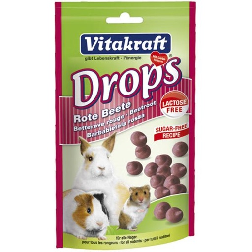 BEETROOT DROPS FOR SMALL ANIMALS 75g 