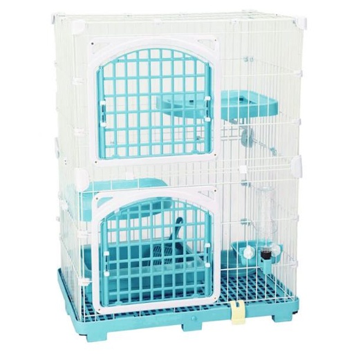 CAT CAGE WITH 2 BOARDS & DOORS (BLUE) (SET) 