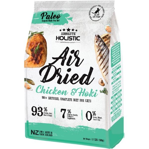 AIR DRIED CHICKEN & HOKI FOR CAT 500g 