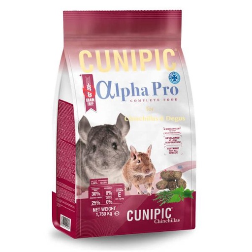 ALPHA PRO COMPLETE FOOD CHINCHILLA  & DEGUS 500g 