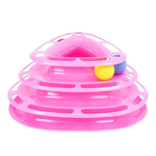 3 TIERS TRACK CAT TOY(PINK) (28x28x12.5cm) 