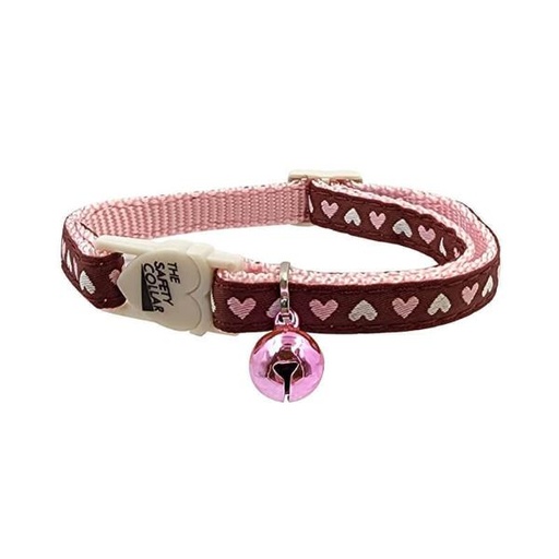 CAT COLLAR- HEART (PINK) (10mmx30cm) 