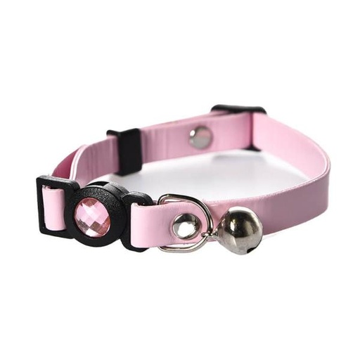 CAT COLLAR WITH PINK CRYSTAL (PINK) (10mmx32cm) 