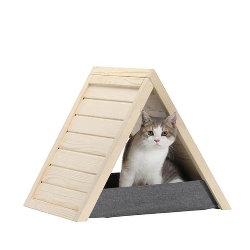 CAMPING CABIN STYLE PET HOUSE (WOOD) (55x46x47.6cm) 